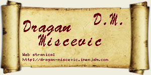 Dragan Miščević vizit kartica